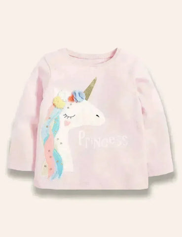 Cartoon Unicorn Long Sleeve T-Shirt