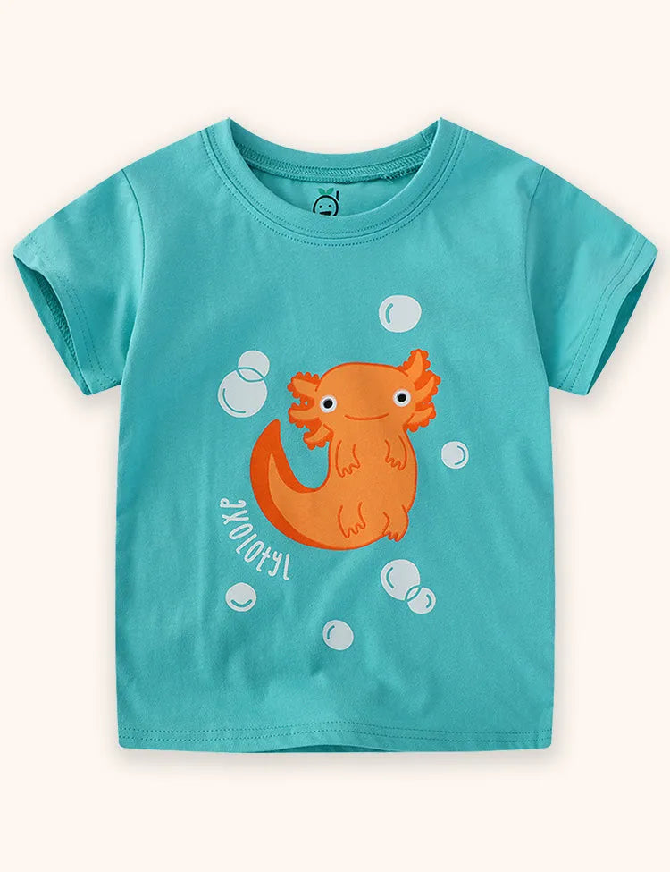 T-Shirt mit Salamander-Applikation