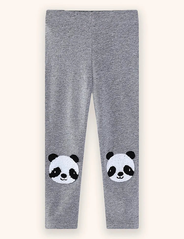 Leggings mit Panda-Applikation