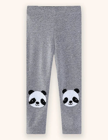 Leggings mit Panda-Applikation