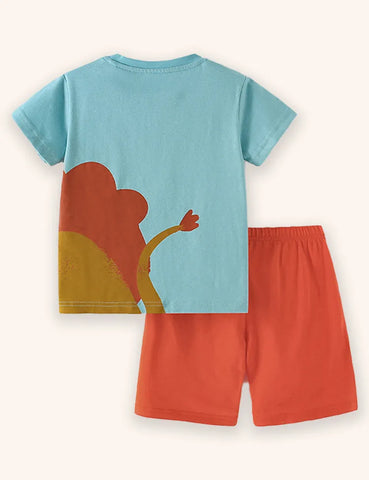 Lion Printed T-shirt Set