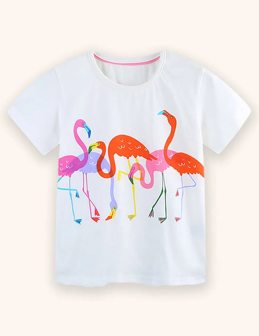 T-Shirt mit Flamingo-Print