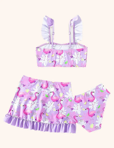 Bademode-Set mit Flamingo-Print