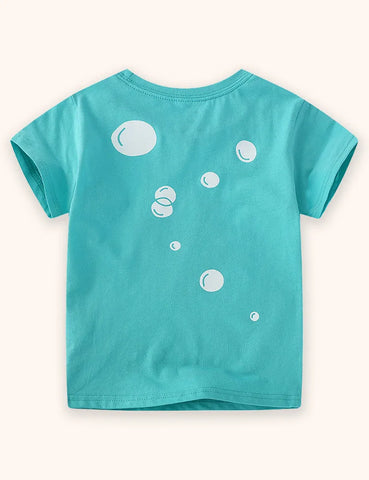 T-Shirt mit Salamander-Applikation