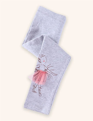 Leggings mit tanzender Prinzessin-Applikation