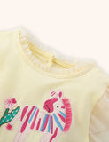 Pony appliqué tule jurk