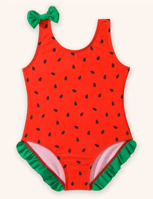 Badeanzug Mit Wassermelonen-Schleife