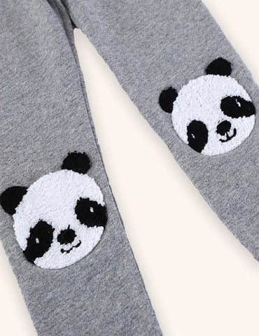 Leggings mit Panda-Applikation
