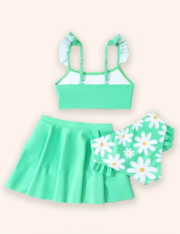Cute Daisy Print Swimsuit