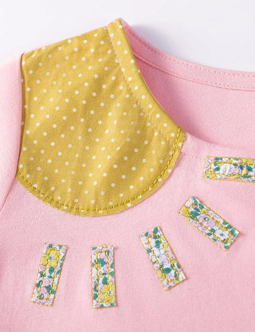 Kleid mit Cartoon-Wetter-Applikation