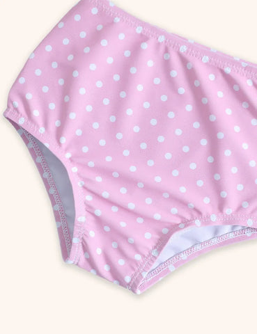 Badeanzug mit Schleifen-Polka-Dot-Muster