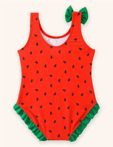 Badeanzug Mit Wassermelonen-Schleife