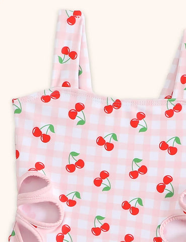 Niedlicher Badeanzug mit Kirschenprint