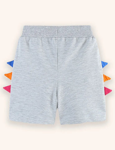 Pantaloncini in cotone con denti di dinosauro