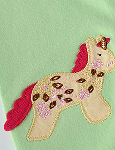Leggings mit Pony- und Schmetterlingsapplikation
