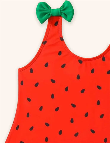 Badeanzug Mit Wassermelonen-Schleife