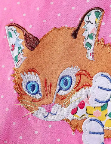 Kleid Mit Fuchs-Applikation