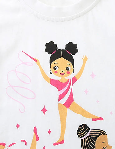 Tanzende Prinzessin Bedrucktes T-Shirt