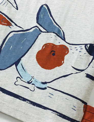 Puppy Printed T-shirt Set