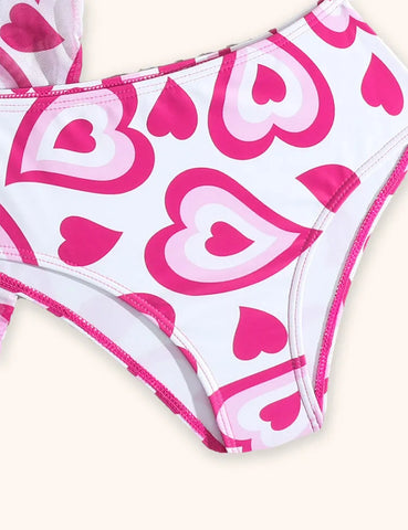Herzbedruckter Geteilter Bikini