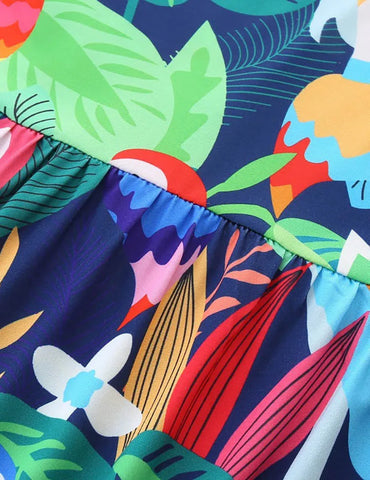 Parrot Printed Dress