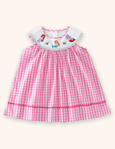 Cute Mermaid Embroidered Dress