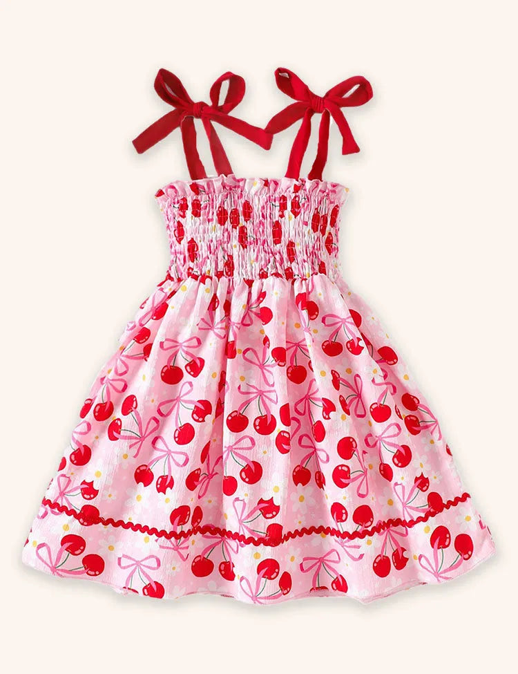 Trägerkleid Mit Kirschenprint