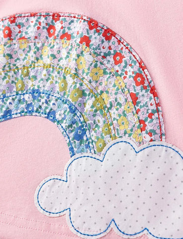 Kleid mit Cartoon-Wetter-Applikation