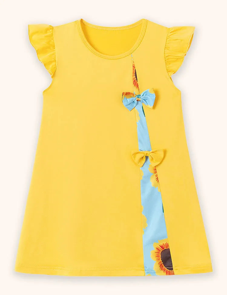Kleid mit Schleifen- und Blumenprint