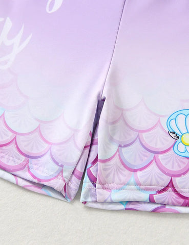 Zweiteiliges Bikini-Set mit Meerjungfrauenmuster