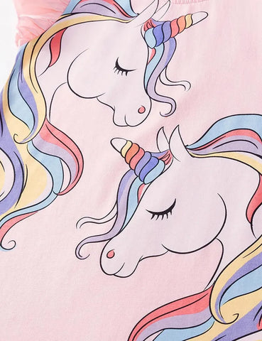 Rainbow Unicorn Printed Dress