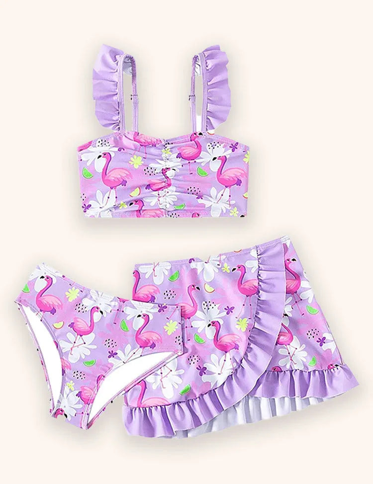 Bademode-Set mit Flamingo-Print