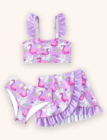 Bademode-Set mit Flamingo-Print
