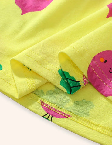 Cute Radish Printed Dress