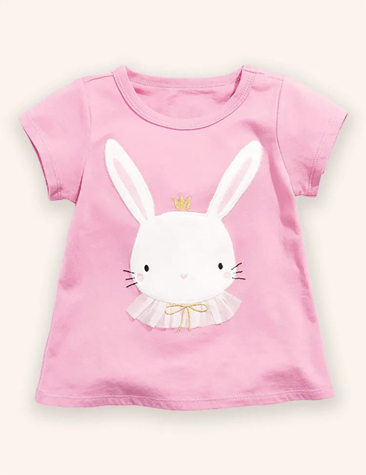 Niedliches T-Shirt mit Hasen-Applikation