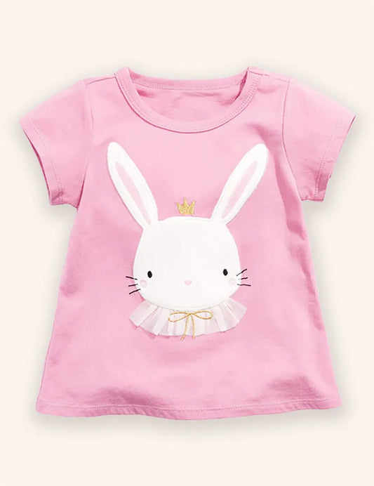Niedliches T-Shirt mit Hasen-Applikation