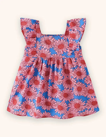 Blumengemustertes Ärmelloses Kleid