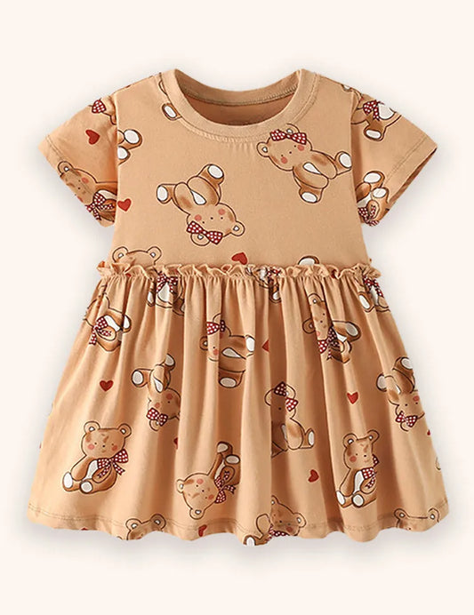Niedliches Kleid mit Bärenprint