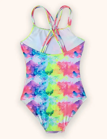 Tie-Dye-Badeanzug mit Trägern