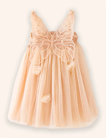 3D-Flügel-Tüllkleid