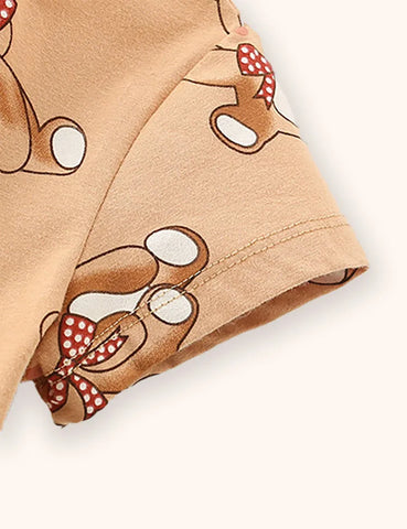 Cute Bear Printed Dress