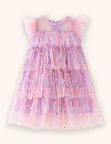 Tüllkleid Mit Sanftem Regenbogenfarbverlauf