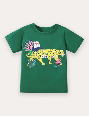 Cartoon Printed Short Sleeve T-Shirt