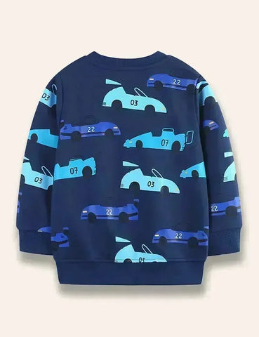 Racing Car Printed Sweatshirt