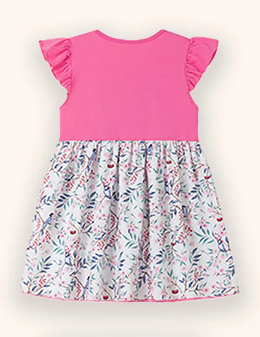 Kleid mit Comic-Auto-Applikation