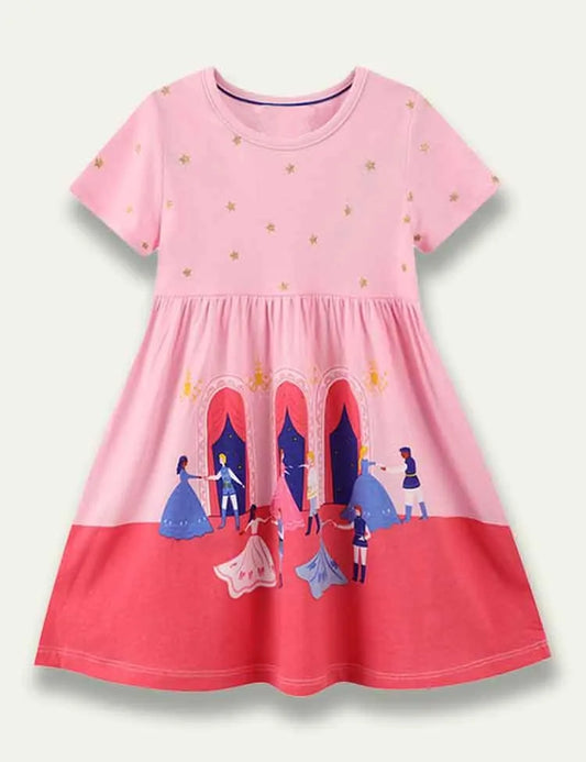 Royal Ball Printed Dress - Mini Taylor