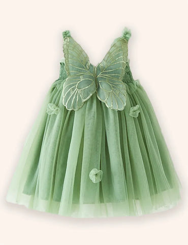 3D-Flügel-Tüllkleid