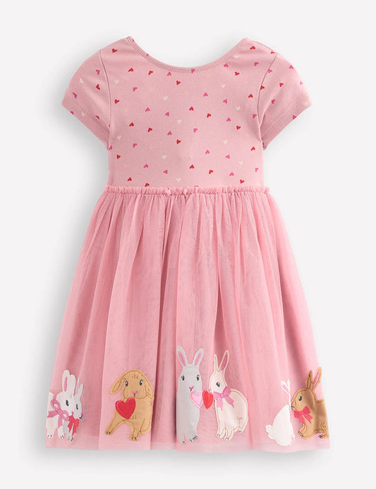 Ami Applique Tulle Dress
