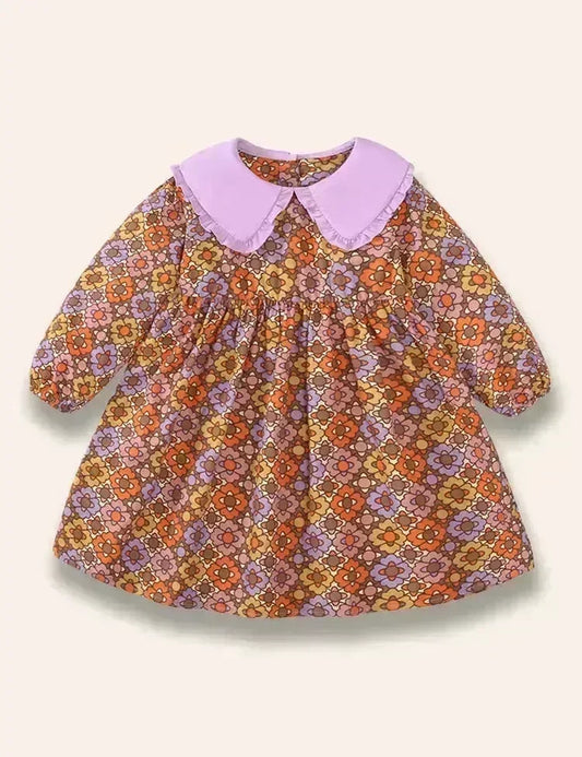 Flower Pattern Printed Dress