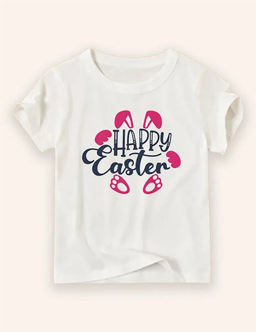 T-Shirt mit Oster-Cartoon-Aufdruck